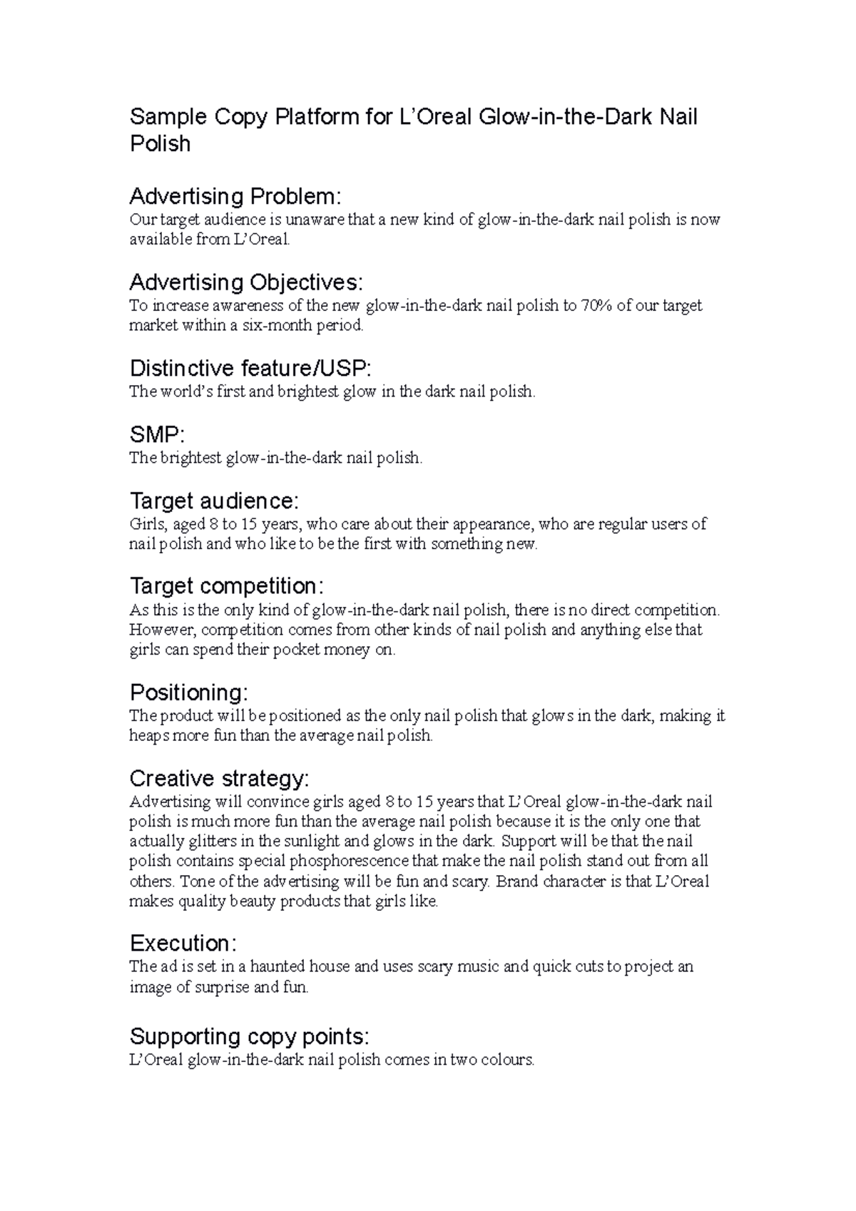 AMB223 Sample Copy Platform L'Oreal - Sample Copy Platform for L’Oreal ...