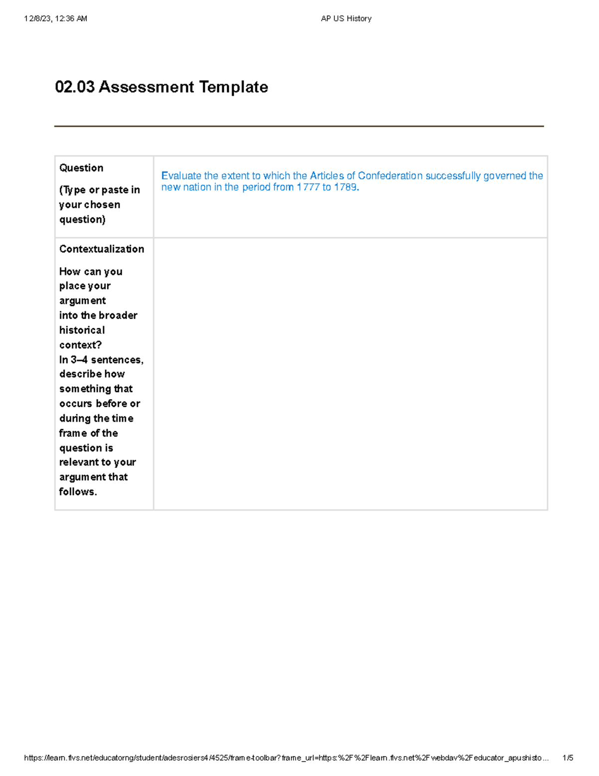 Whatskeyee - dwdwdwdwdwdwdwdw - 02 Assessment Template Question (Type ...