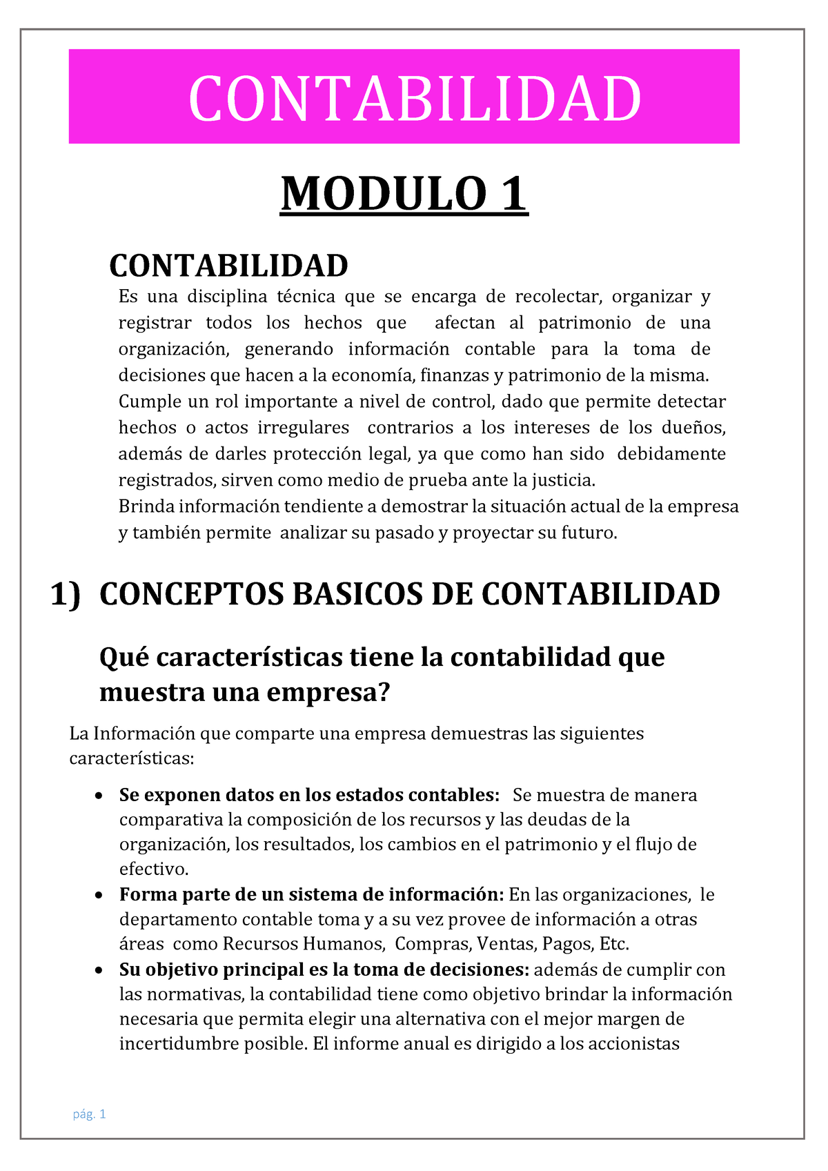 Resumen Contabilidad M1 Y M2 Bety 2021 Modulo 1 Contabilidad Es Una Disciplina Técnica Que 1126