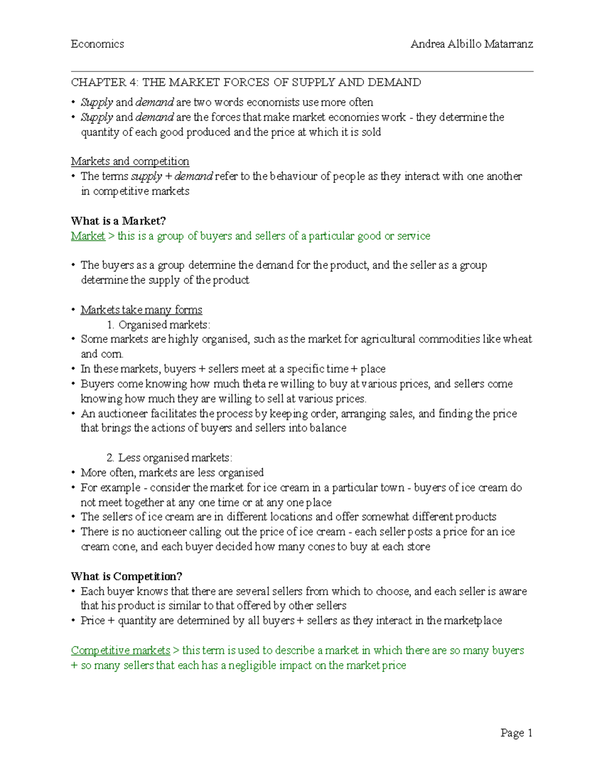 Chapter 4- THE Market Forces OF Supply AND Demand - CHAPTER 4: THE ...