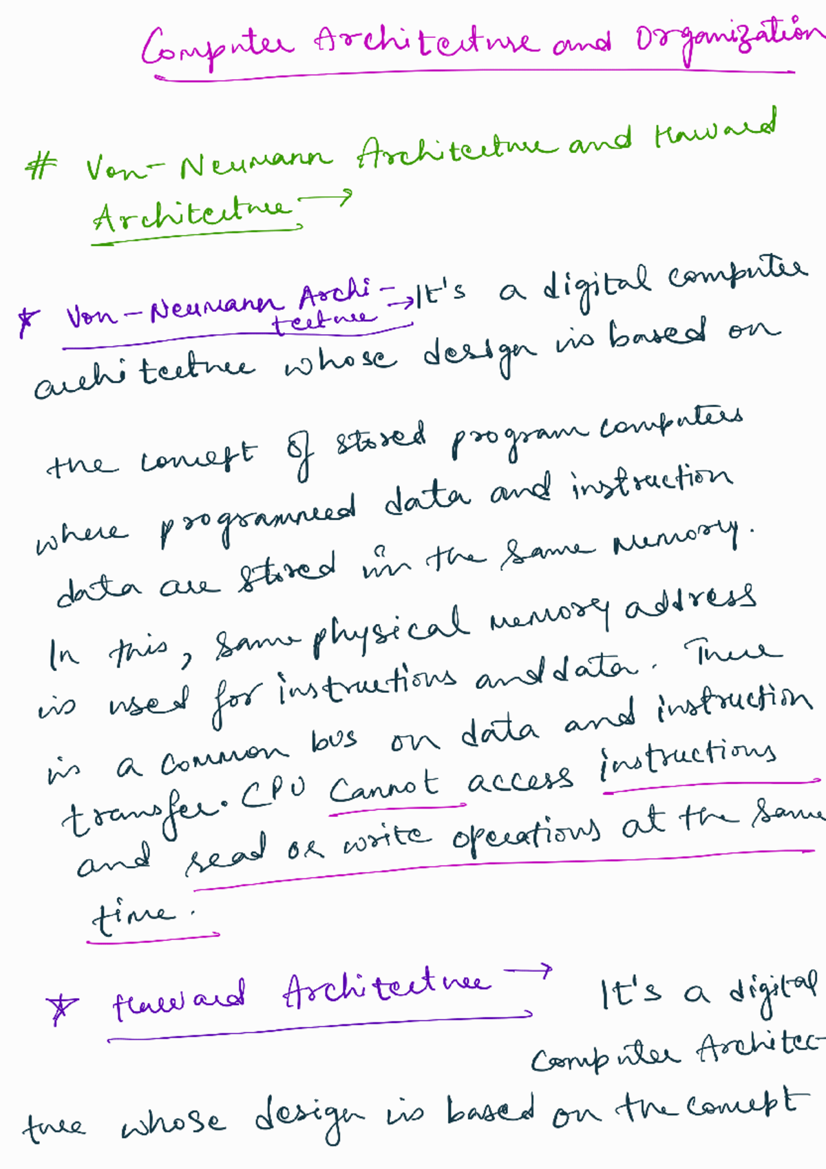 UNIT 1 - Notes - Computer Architecture and organization Architecture ...