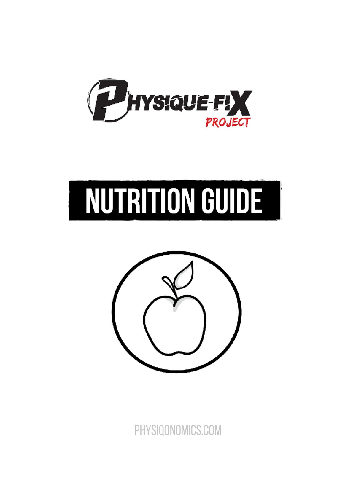 PFX Nutrition Guide 1 - gggg - Disclaimer The information presented 