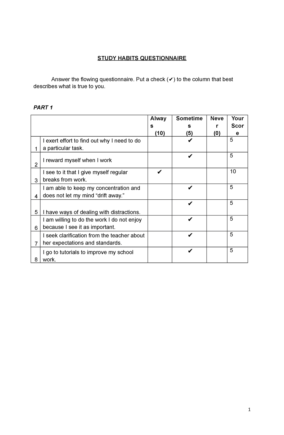 task-1-study-habits-questionnaire-results-barrida-study-habits