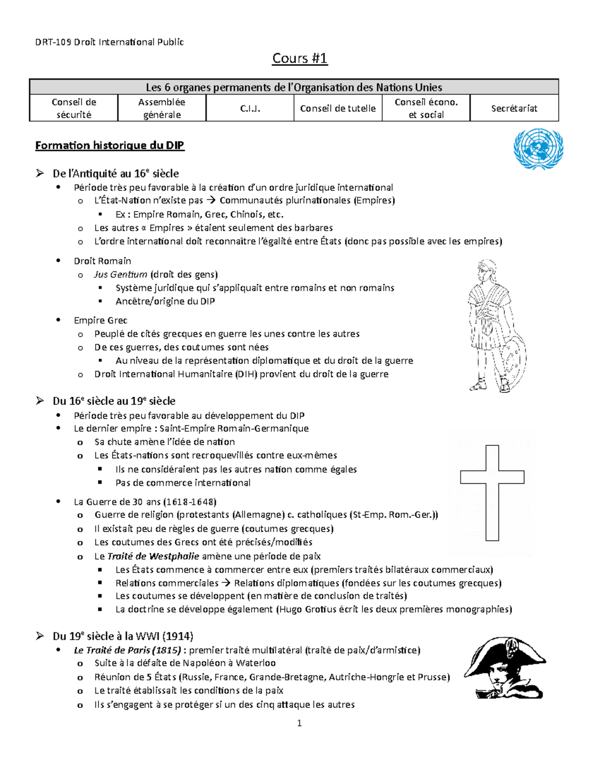 DRT-109 DIP - Notes de Cours - Cours Les 6 organes permanents de l ...
