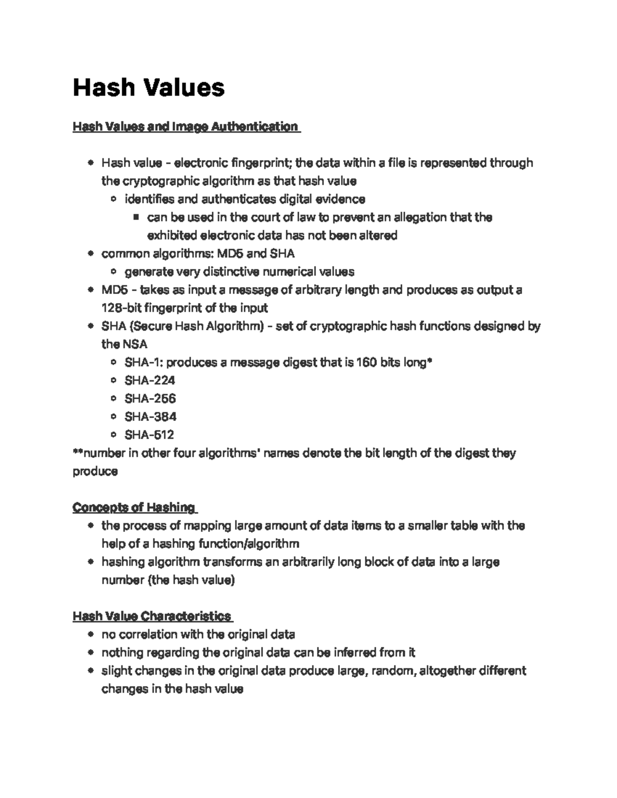 Hash Values - Taught by Jerry Narowski - Hash Values Hash Values and ...