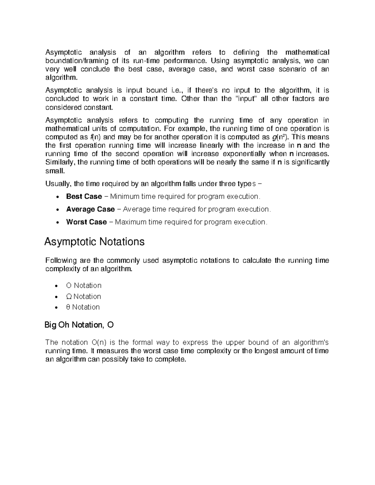 Asymptotic Notation in data structure - Asymptotic analysis of an ...