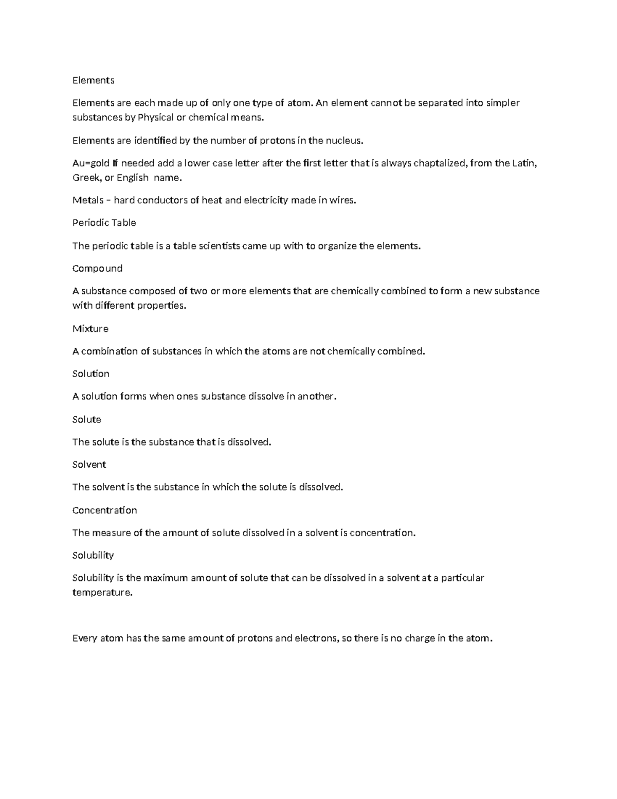 Science states of matter study guide - Elements Elements are each made ...