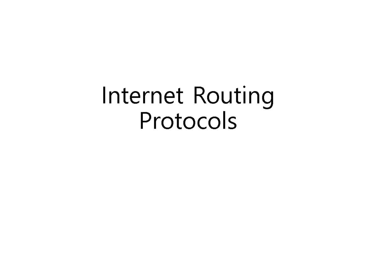 CNv6 09 Distance Vector algorithm - Internet Routing Protocols OSI ...