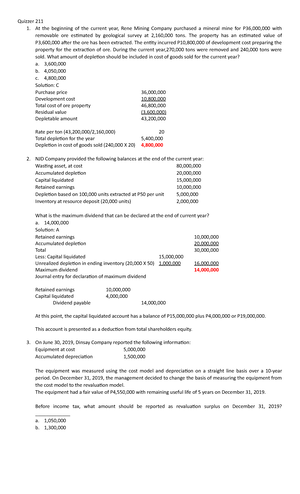 Acc 124 - assignment - Intermediate Accounting 1 - Studocu