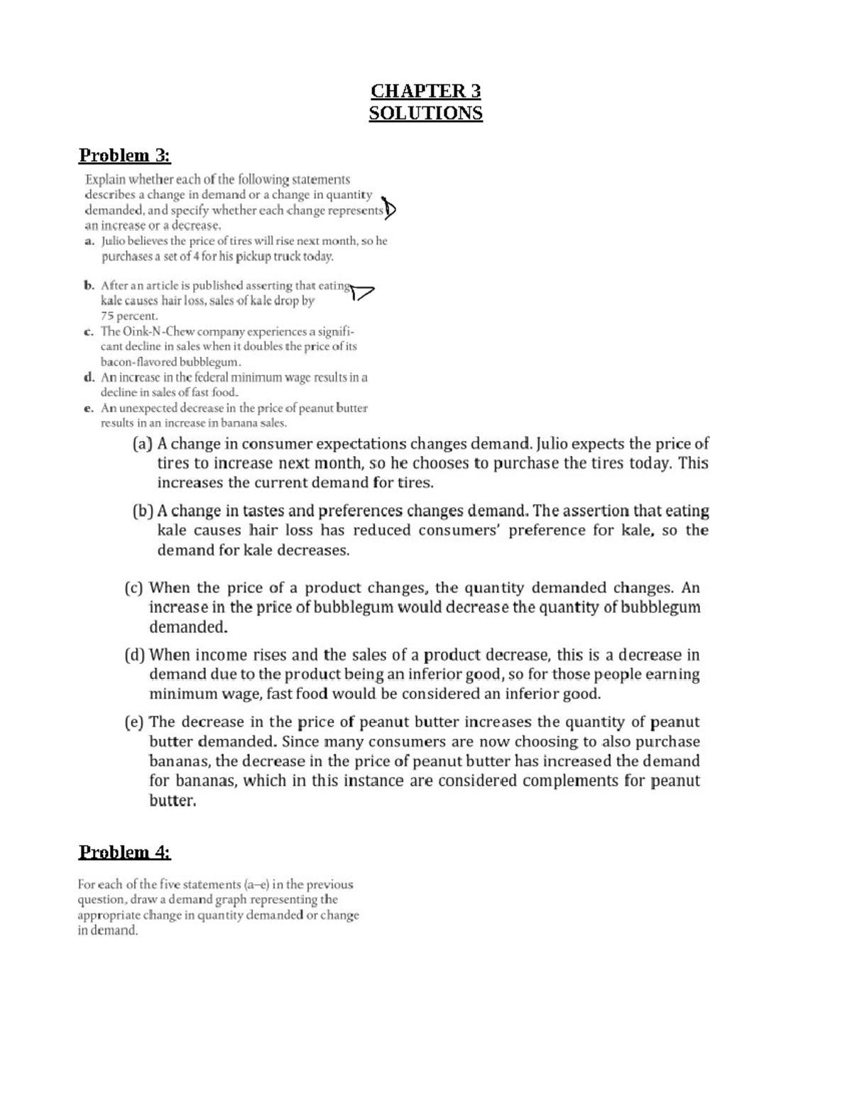 Chapter 3 Solutions - Jjj - CHAPTER 3 SOLUTIONS Problem 3: Problem 4 ...