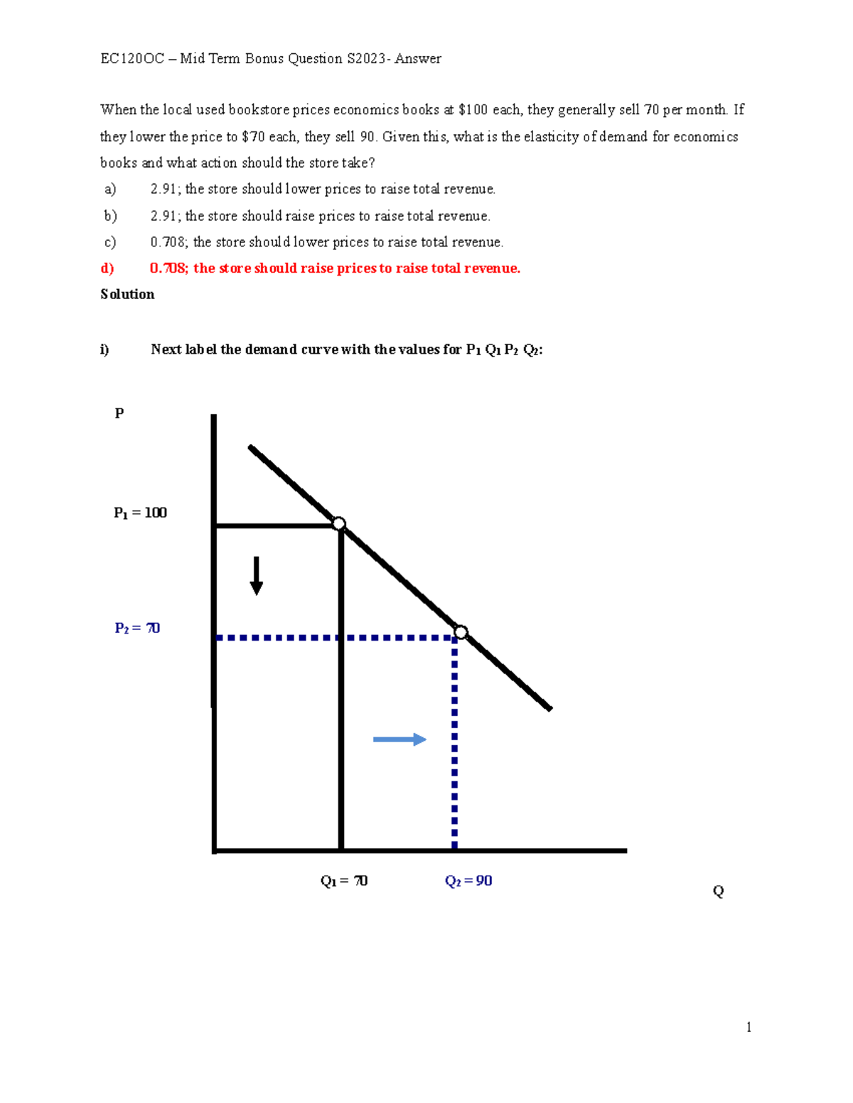 EC120OC - Midterm Bonus Question Version A AND Version B S2023 - Answer ...