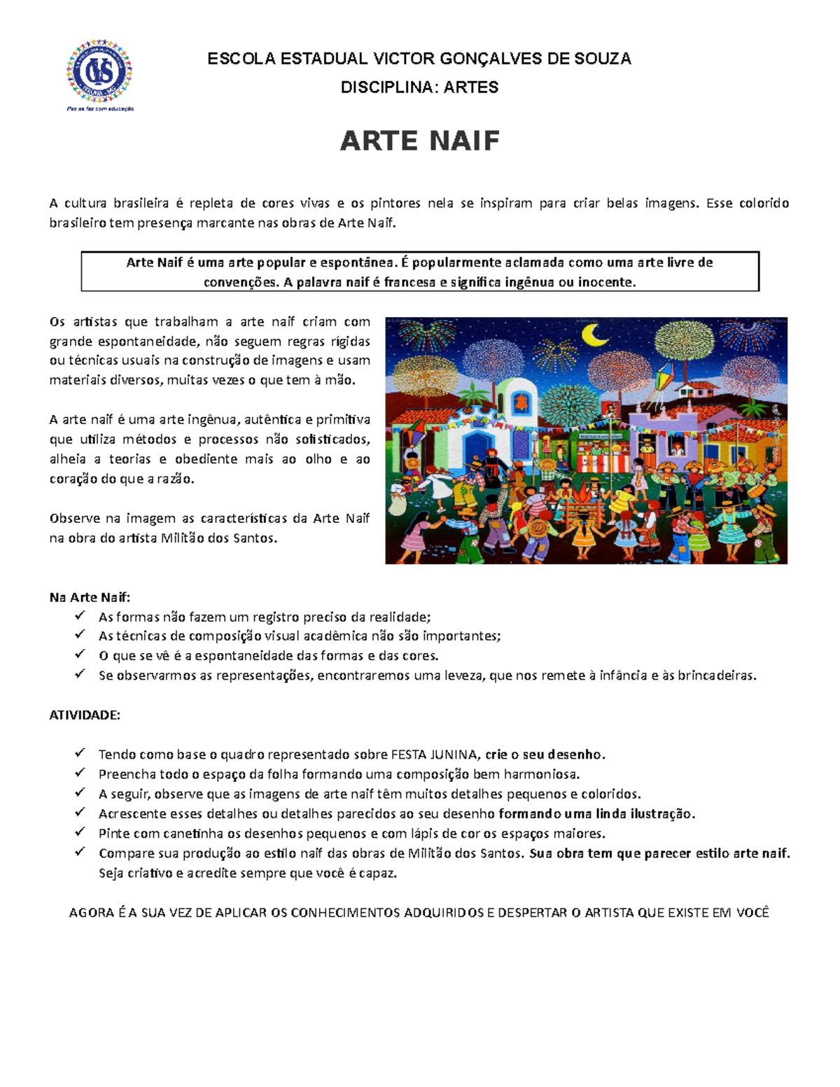 ARTE atividades - Arte