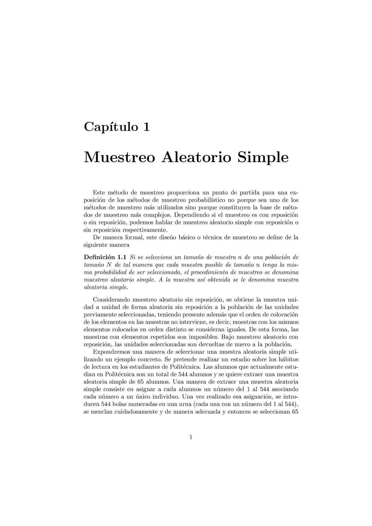 Cap 3 - Este M´etodo De Muestreo Proporciona Un Punto De Partida Para ...