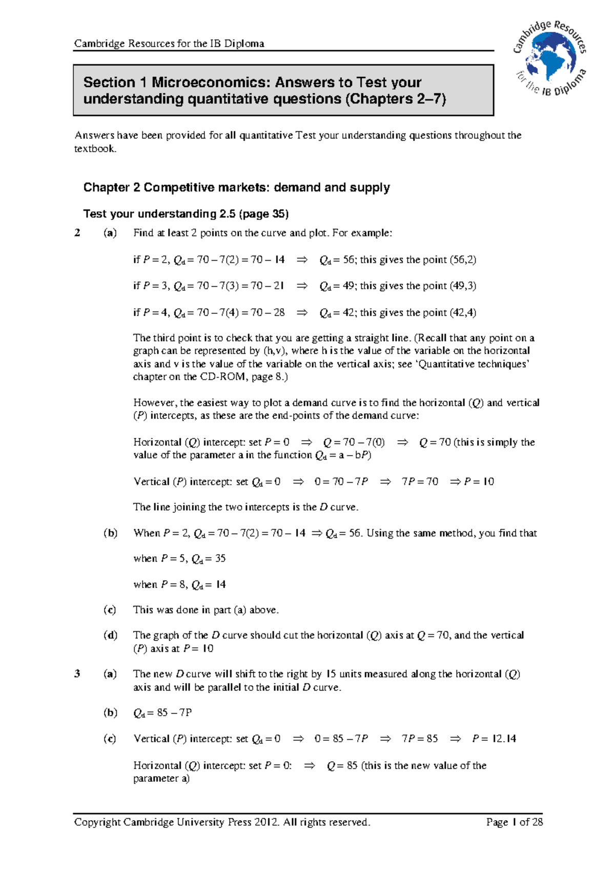 microeconomics assignment answers