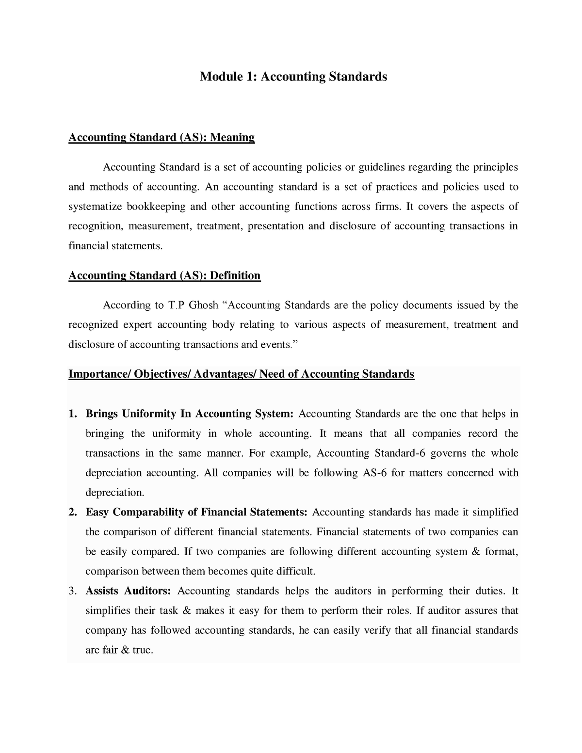 case study on accounting standards