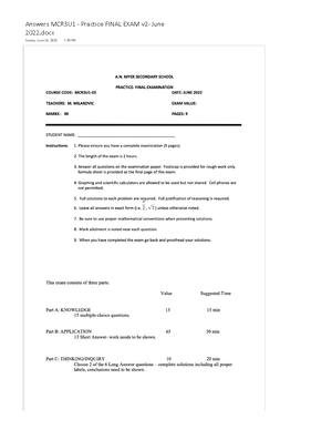 Unit #1 Test Ch #1-3 Review Sheet - BAF3M Unit #1 Test: Chapters #1–3 ...