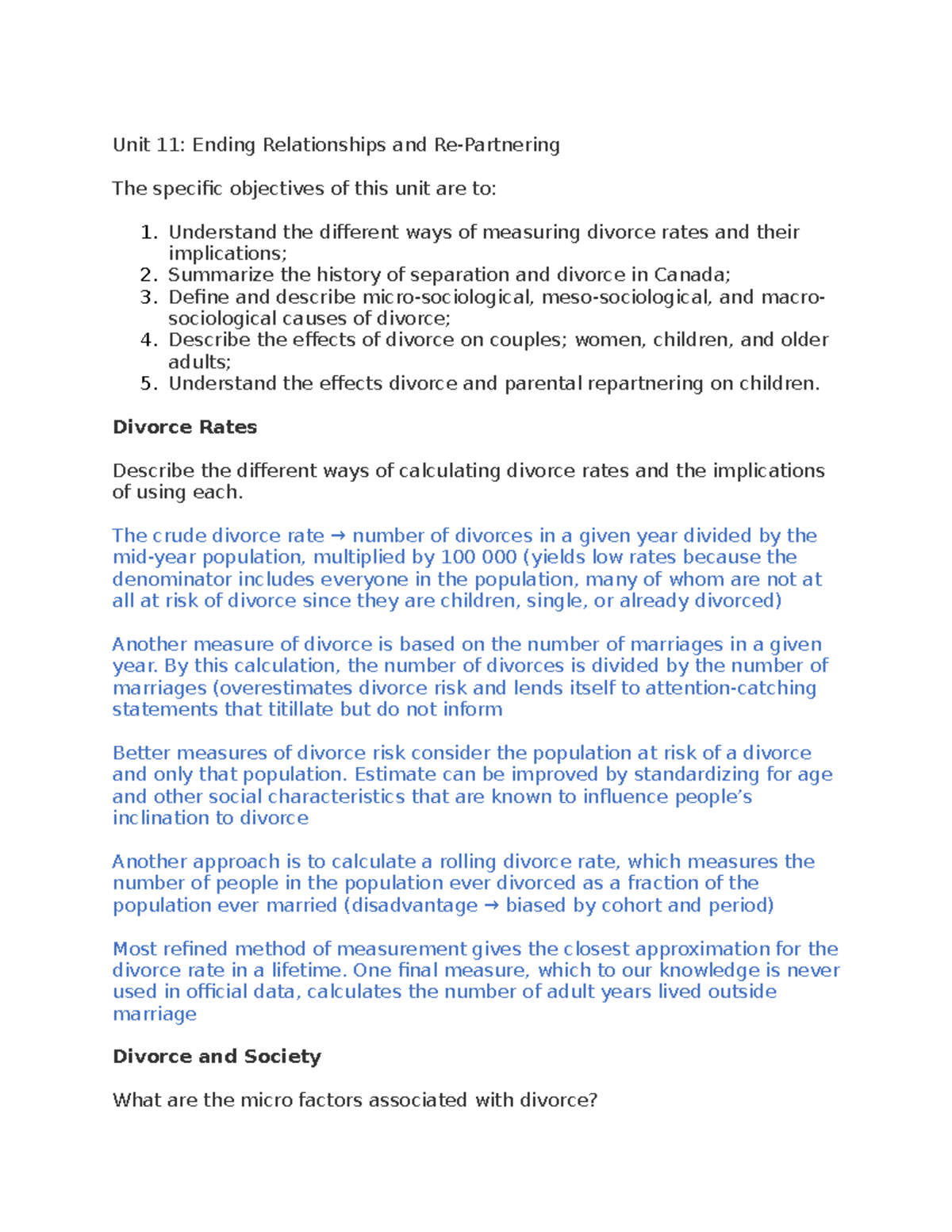Unit 11 Notes - FRHD 1020 - Frhd1020 - U of G - Studocu
