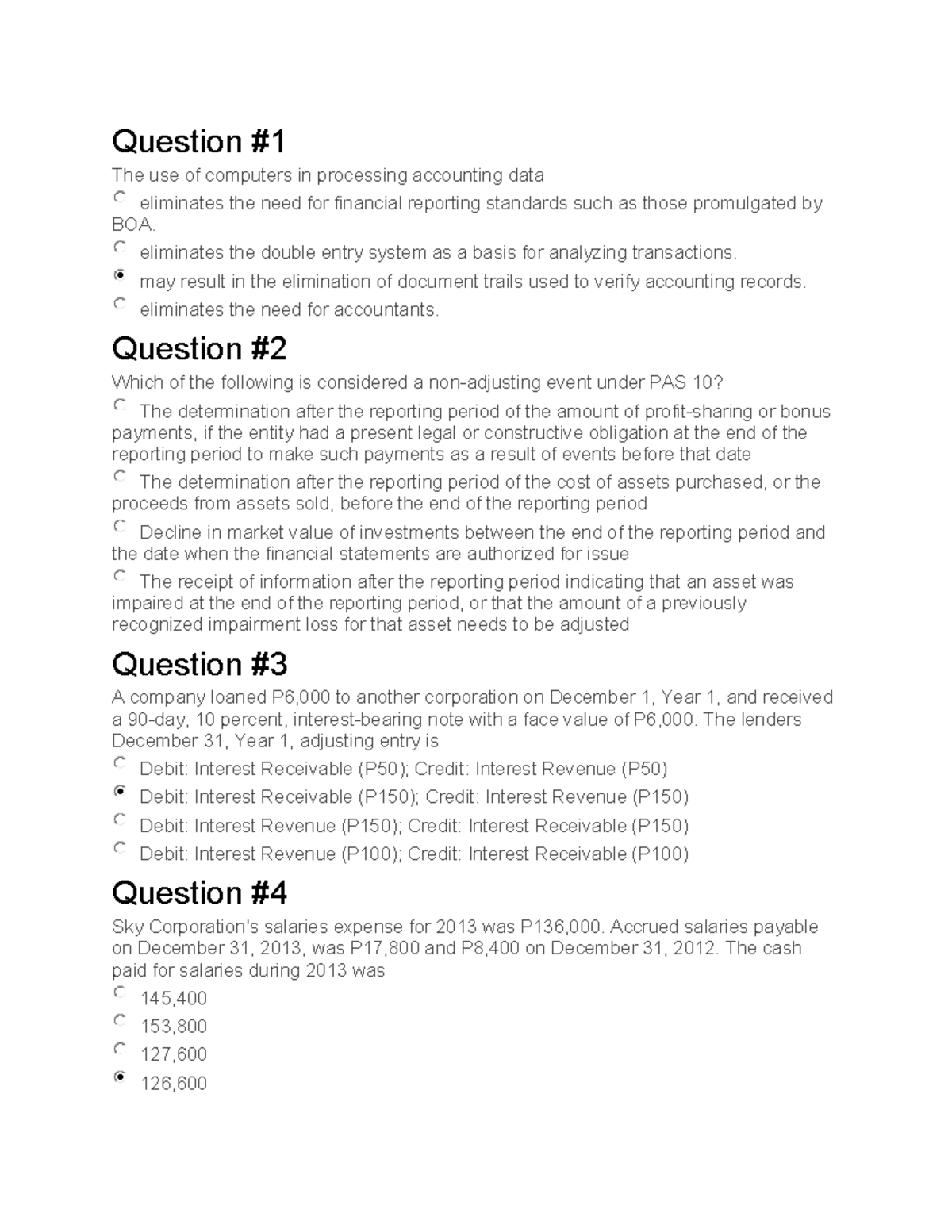 Basic-acctg-mcq compress - Question The use of computers in processing ...