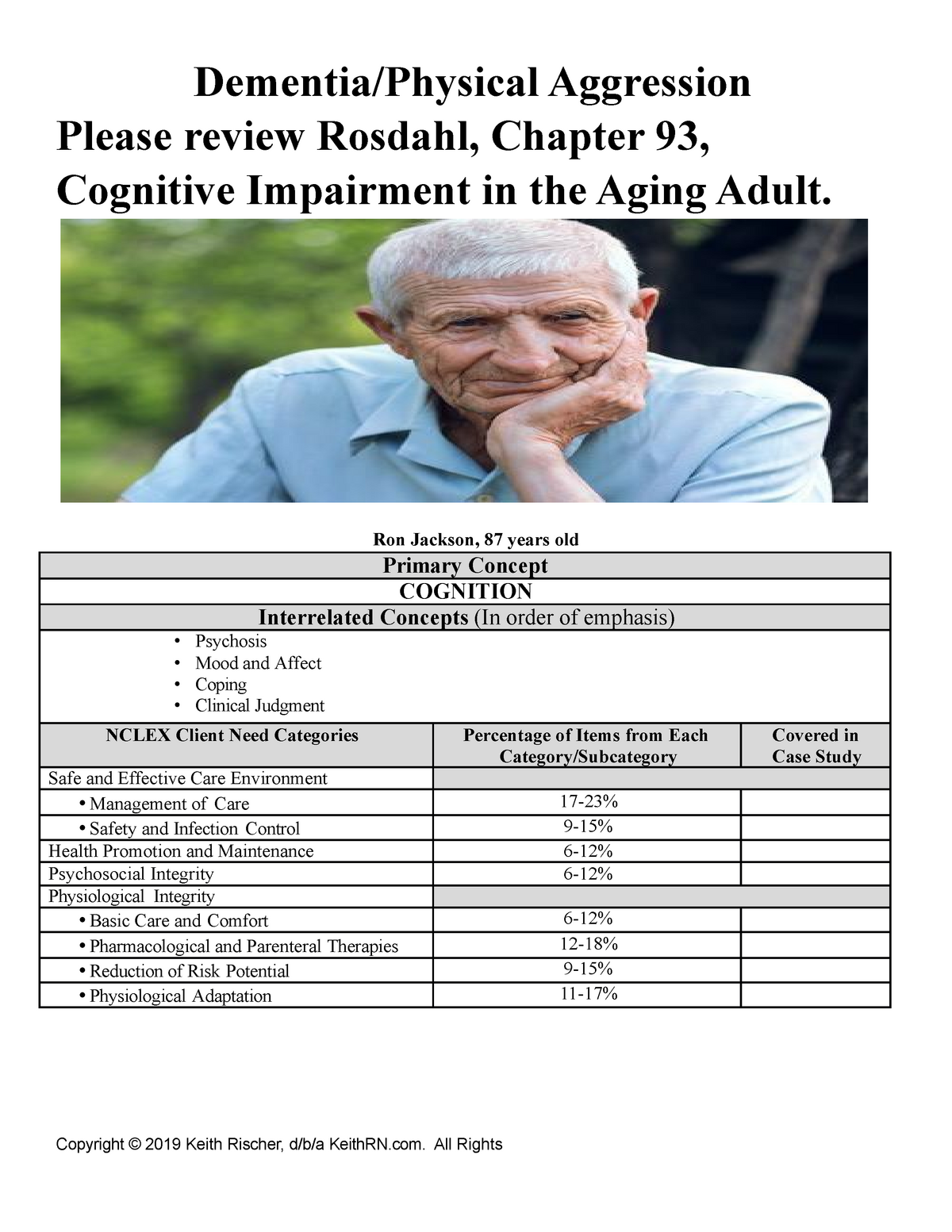 early dementia case study