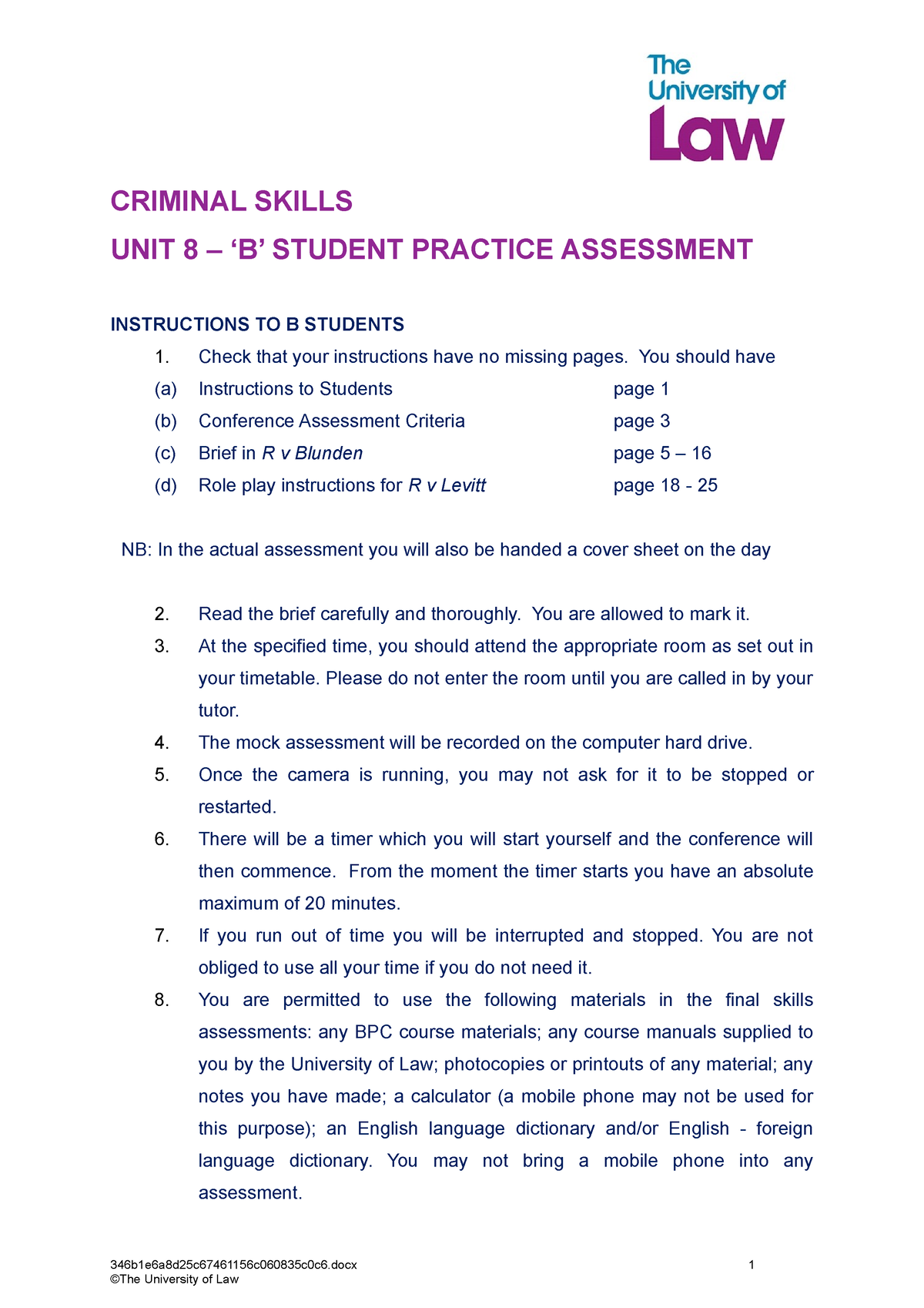 2324 Skill Crim Unit08 Ce01 Mock B Stutins - CRIMINAL SKILLS UNIT 8 ...