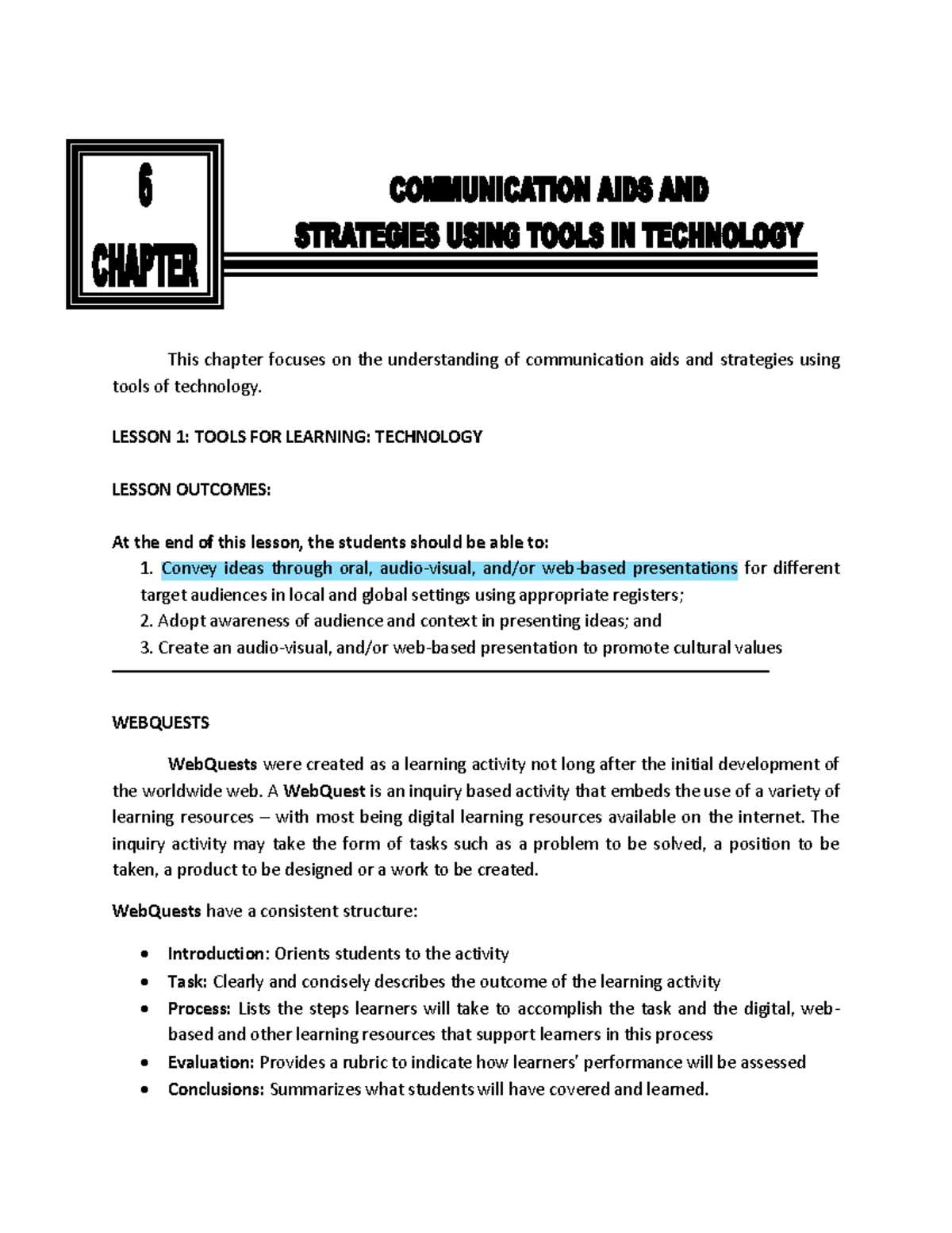PC Chapter 6 Multimodal This chapter focuses on the understanding