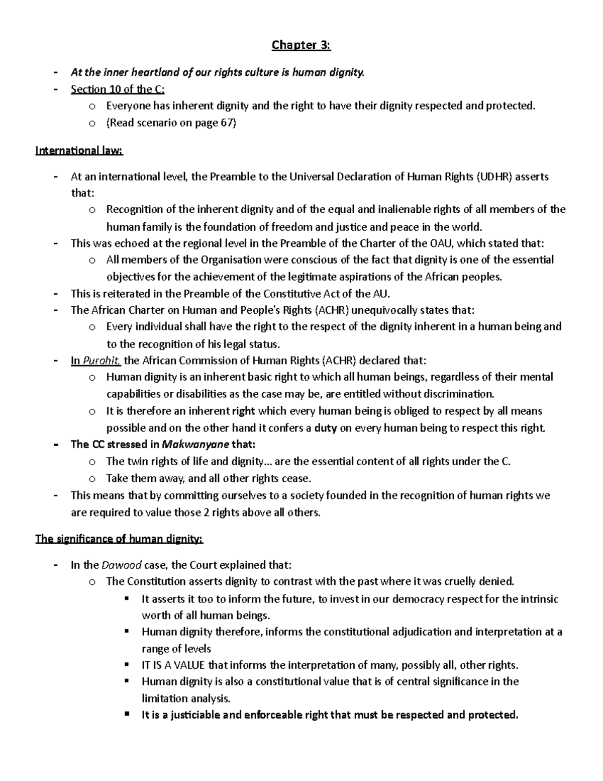 Chapter 3 Law Students Notes And Summary To The Human Rights Modules Chapter 3 Law Students Notes And Summary To The Human Rights Modules
