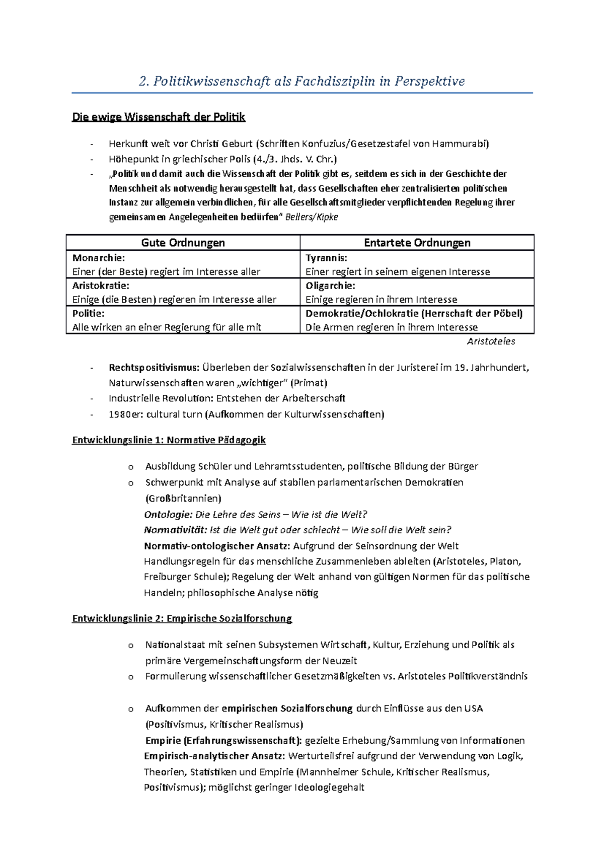 2. Politikwissenschaft als Fachdisziplin in Perspektive 2