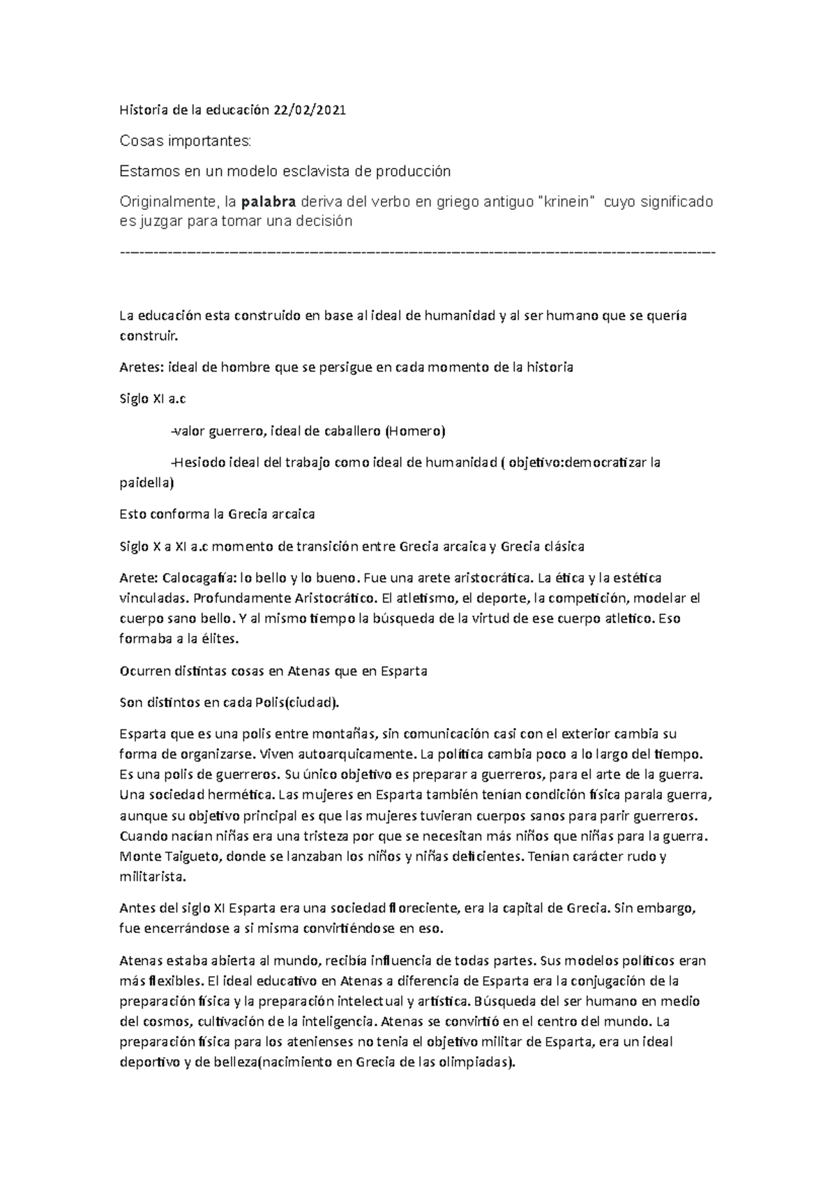 Historia de la educación apuntes Historia