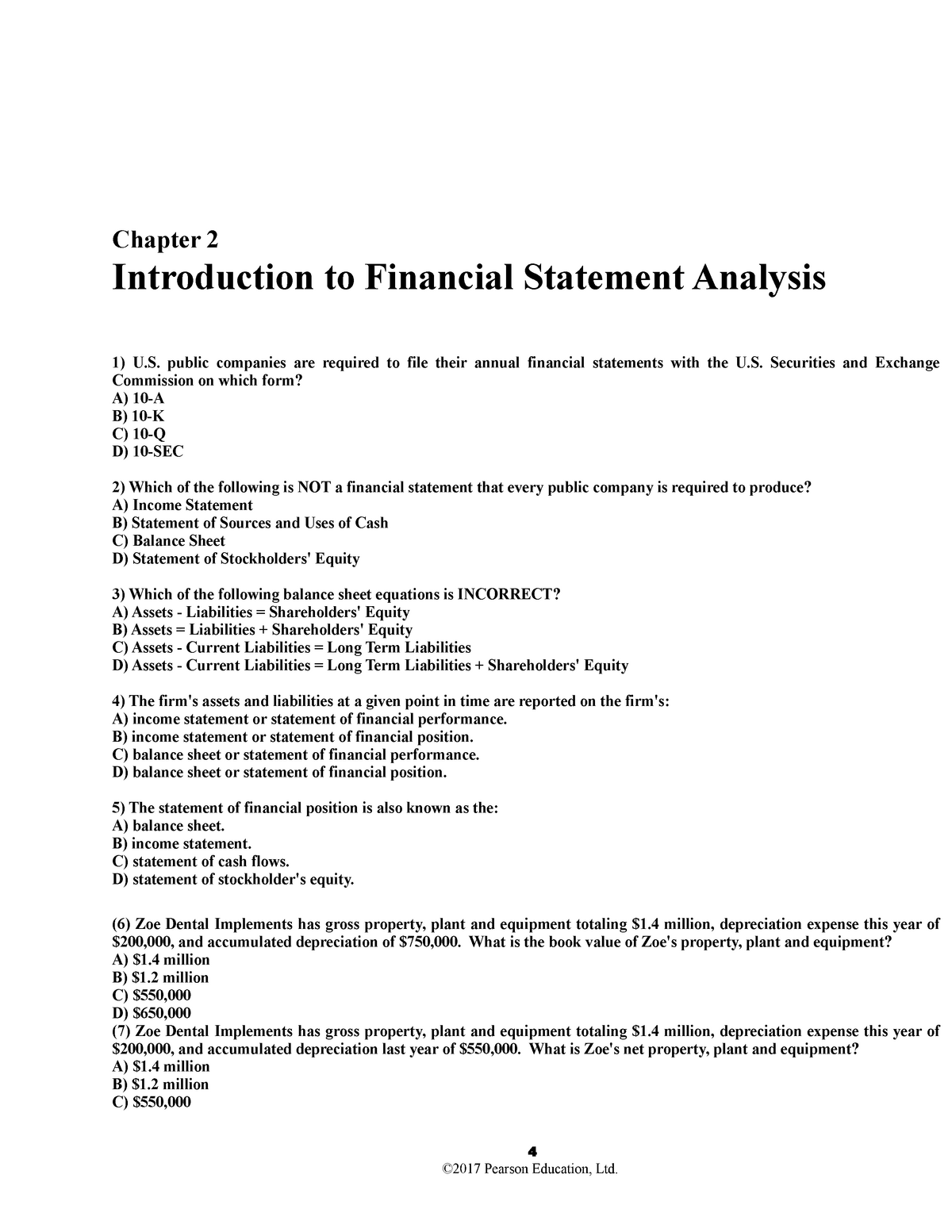 C Chapter Introduction To Financial Statement Analysis U Public Companies Are Required To