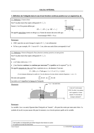 Calcul Integral Resume Mathematiques Studocu