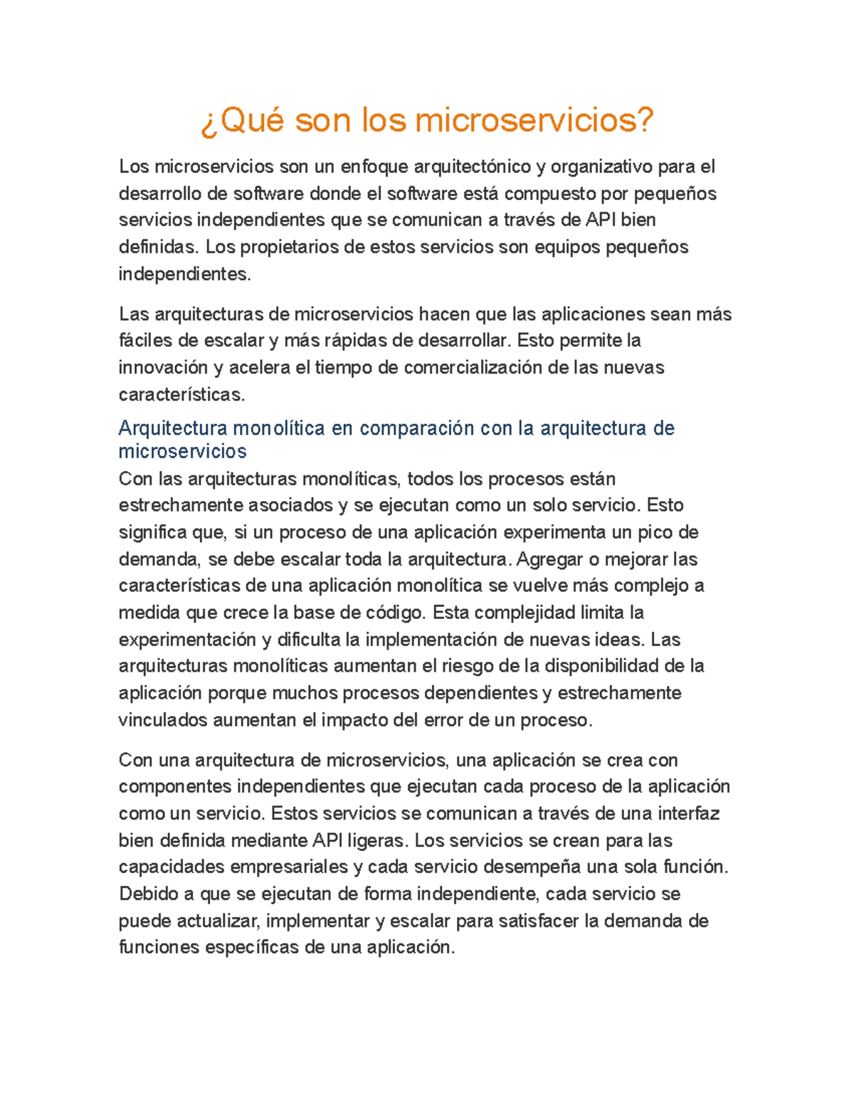 Qué son los microservicios - ¿Qué son los microservicios? Los ...