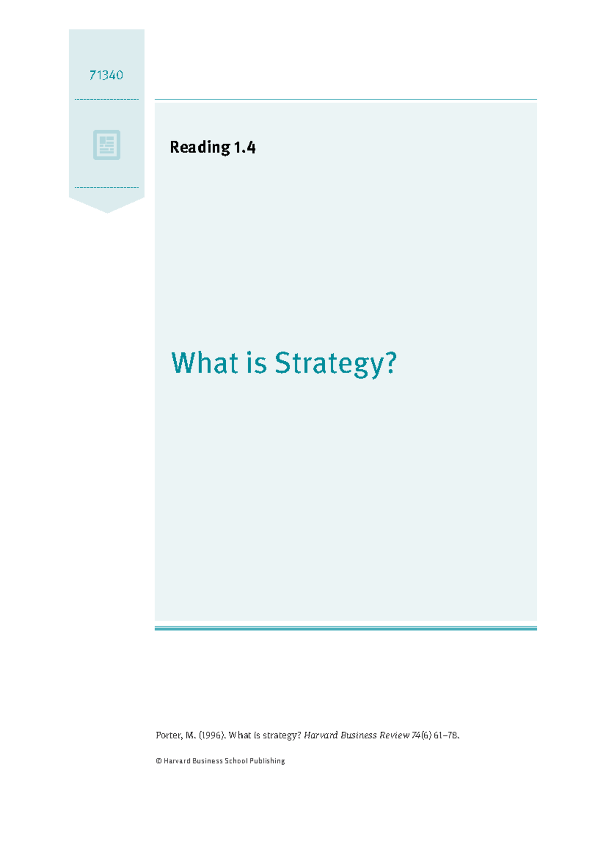 What is Strategy Hardvard - !