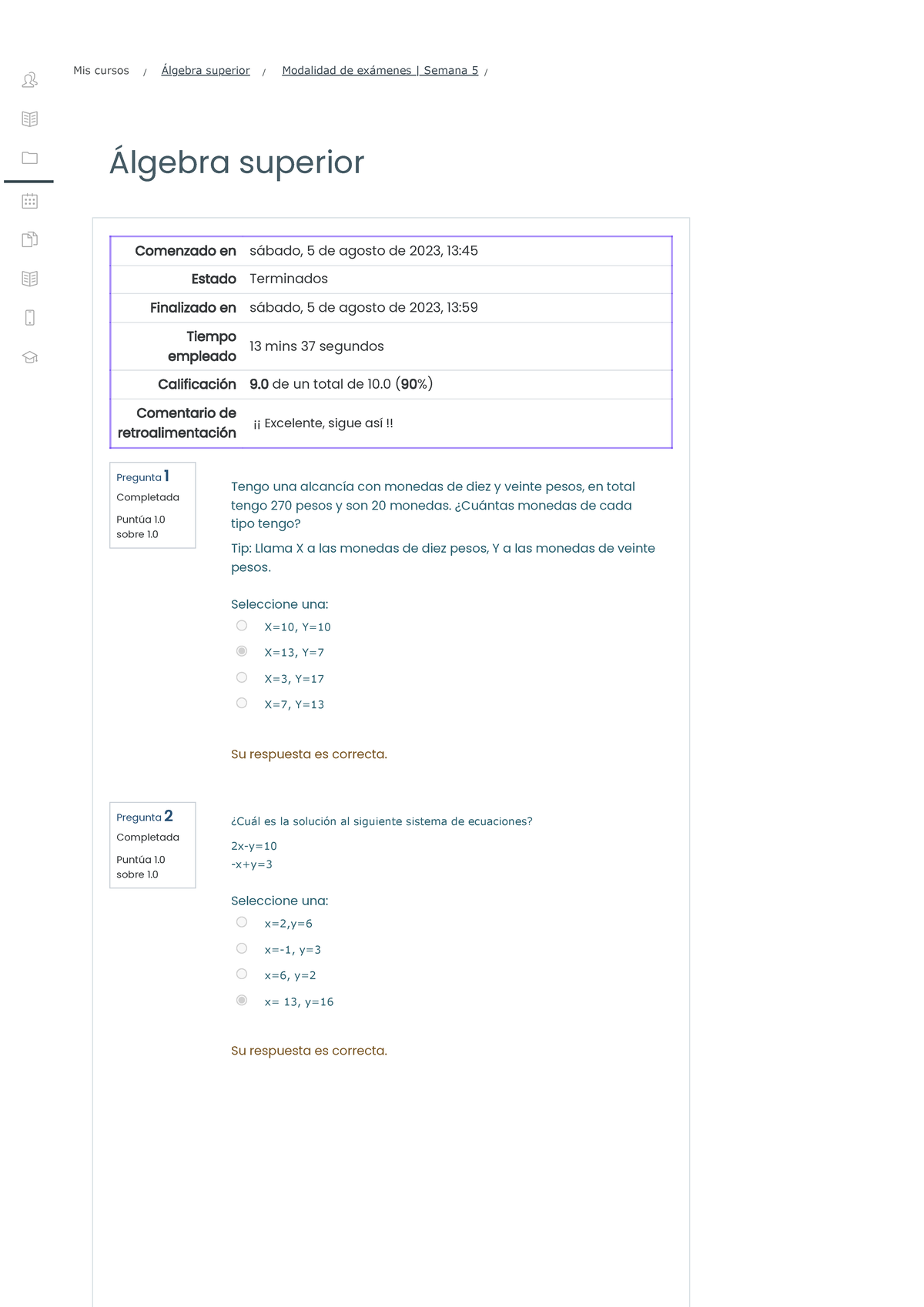 Modalidad De Exámenes Semana 5 Algebra Superior - Álgebra Superior ...