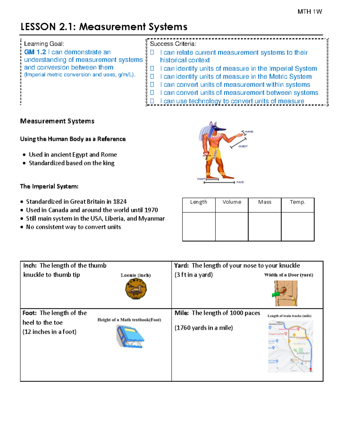 2.1 Measurement Systems LESSON 2 Measurement Systems Measurement