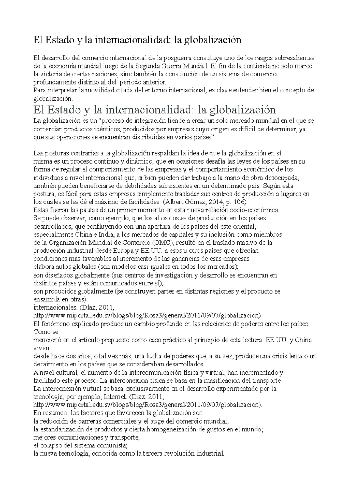 Licenciatura En Comercio Internaciona El Estado Y La Internacionalidad ...