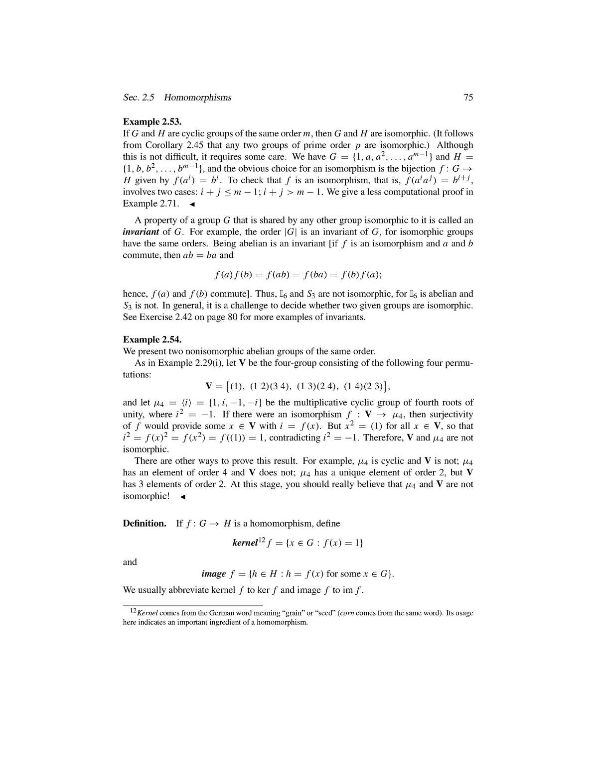 0091-0093 - Basic Algebra 101 - Sec. 2 Homomorphisms 75 Example 2. If G ...