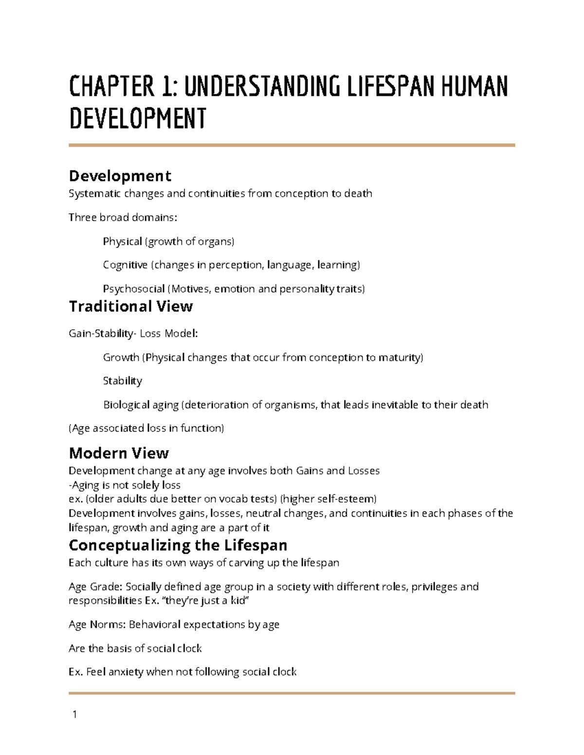 Chapter 1 Understanding Lifespan Human Development - CHAPTER 1 ...