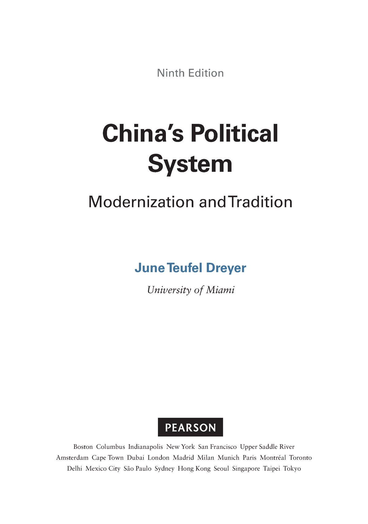 0133773949 - This Is Assignment - Ninth Edition China’s Political ...