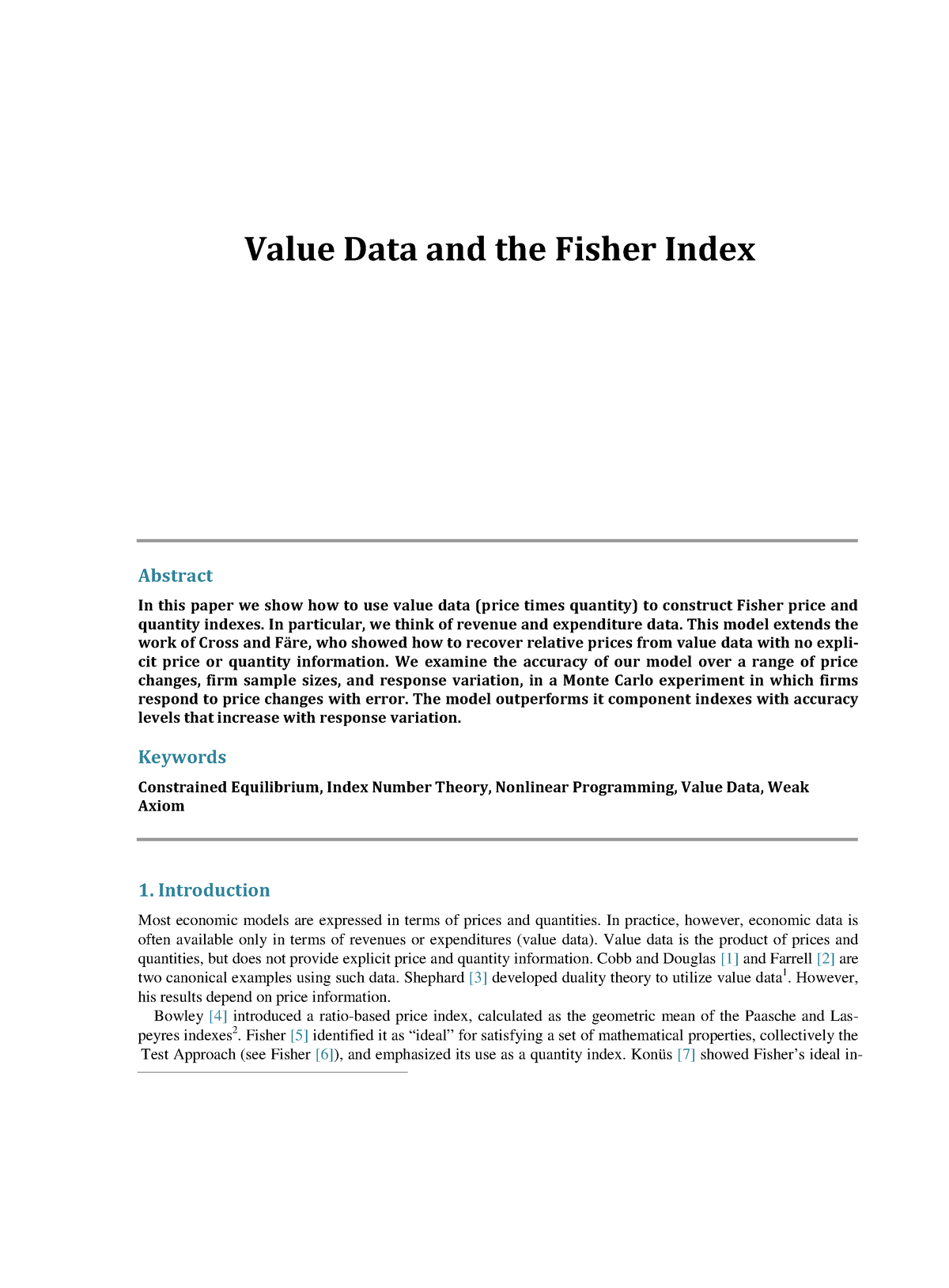 value-data-and-the-fisher-index-value-data-and-the-fisher-index