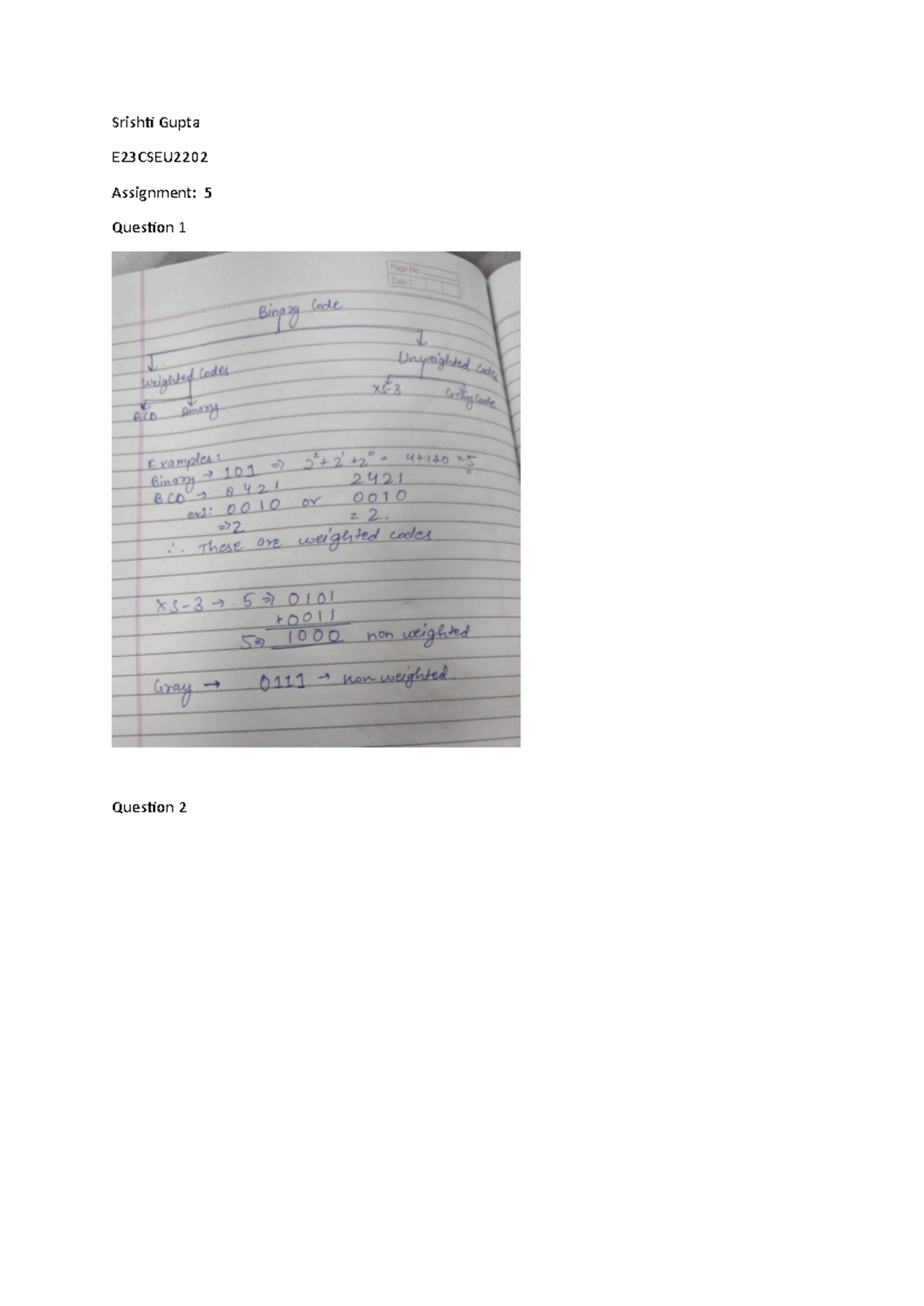 E23CSEU2202 Assignment 5 Digital Design - Srishti Gupta E23CSEU220 ...
