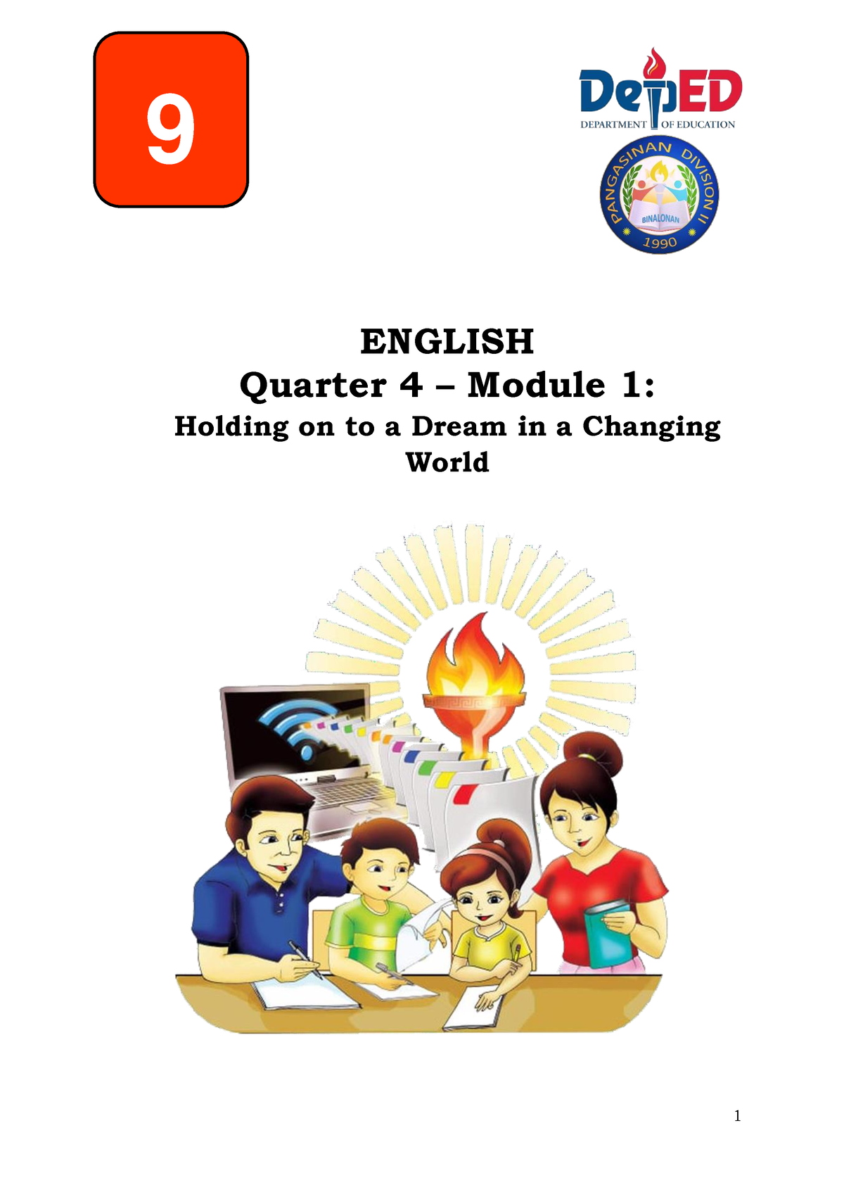 ENG G9 Q4 Module 1 - Thanks - ENGLISH Quarter 4 – Module 1: Holding on ...