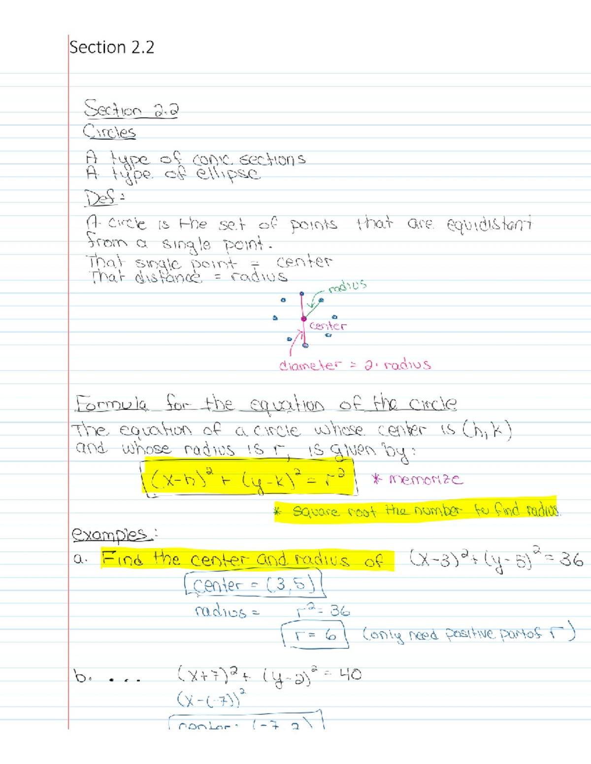Section+2 - Teacher name: Mr. Hasbrouck - Section 2 Section 2 Circles A ...