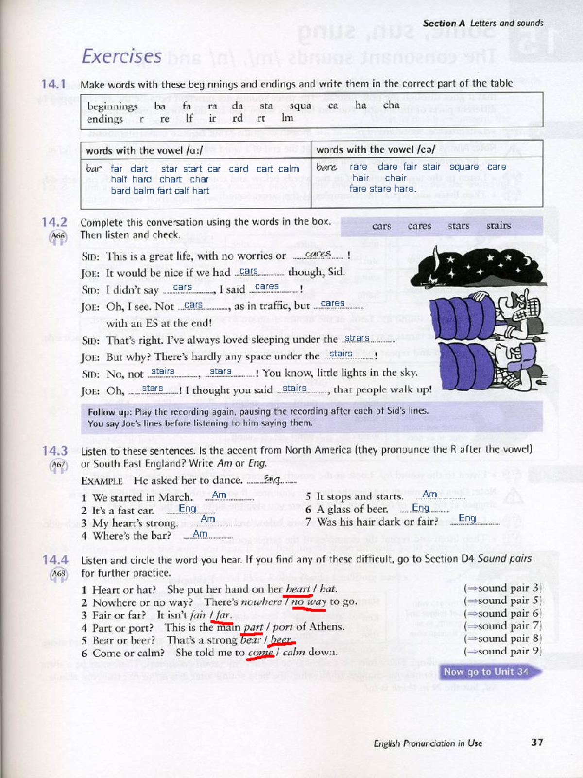 Excercises ABC 14,15 16 and 7 sounds - Ingles Basico - GLOSSARY (beə ...