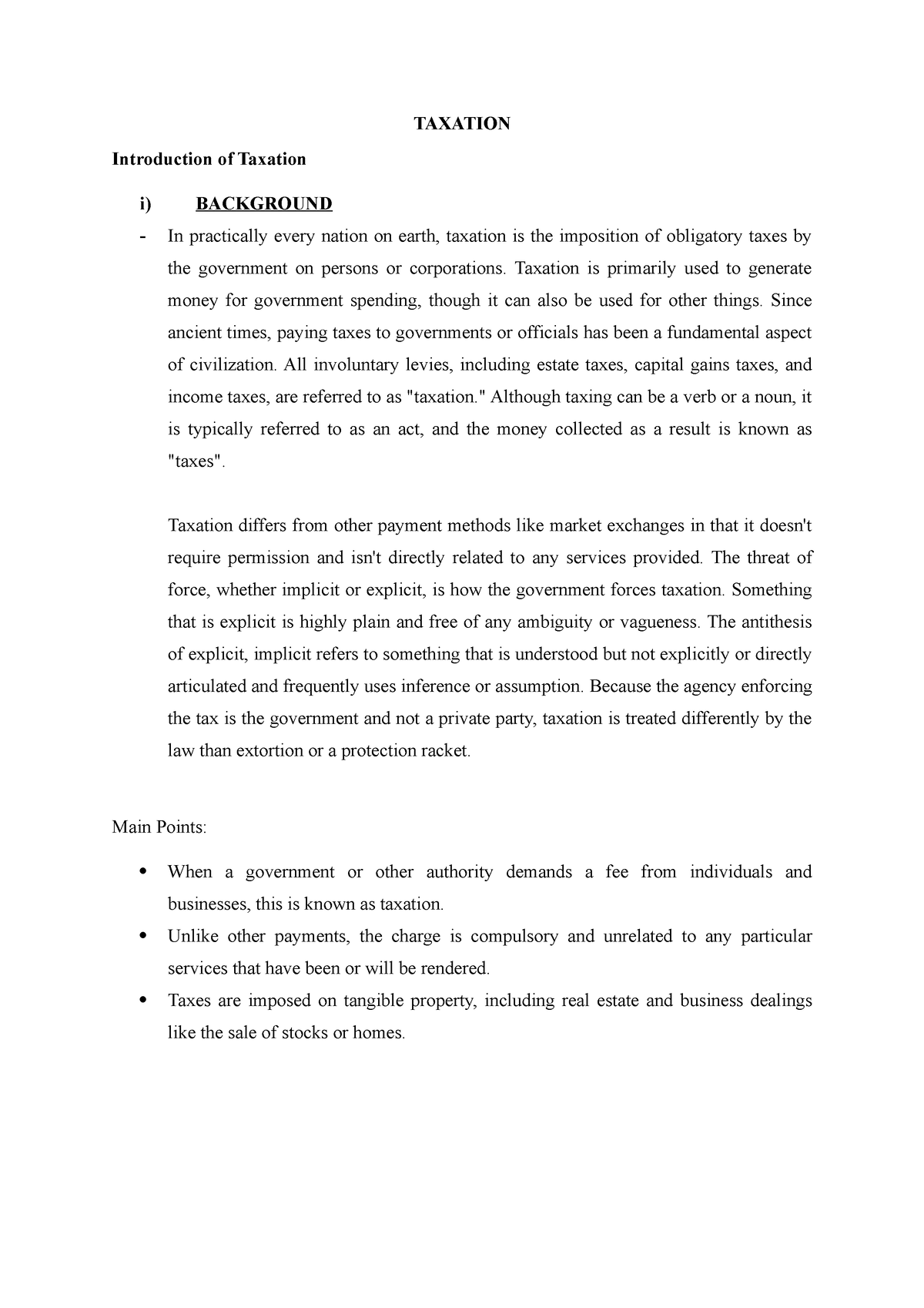 fin533 group assignment taxation