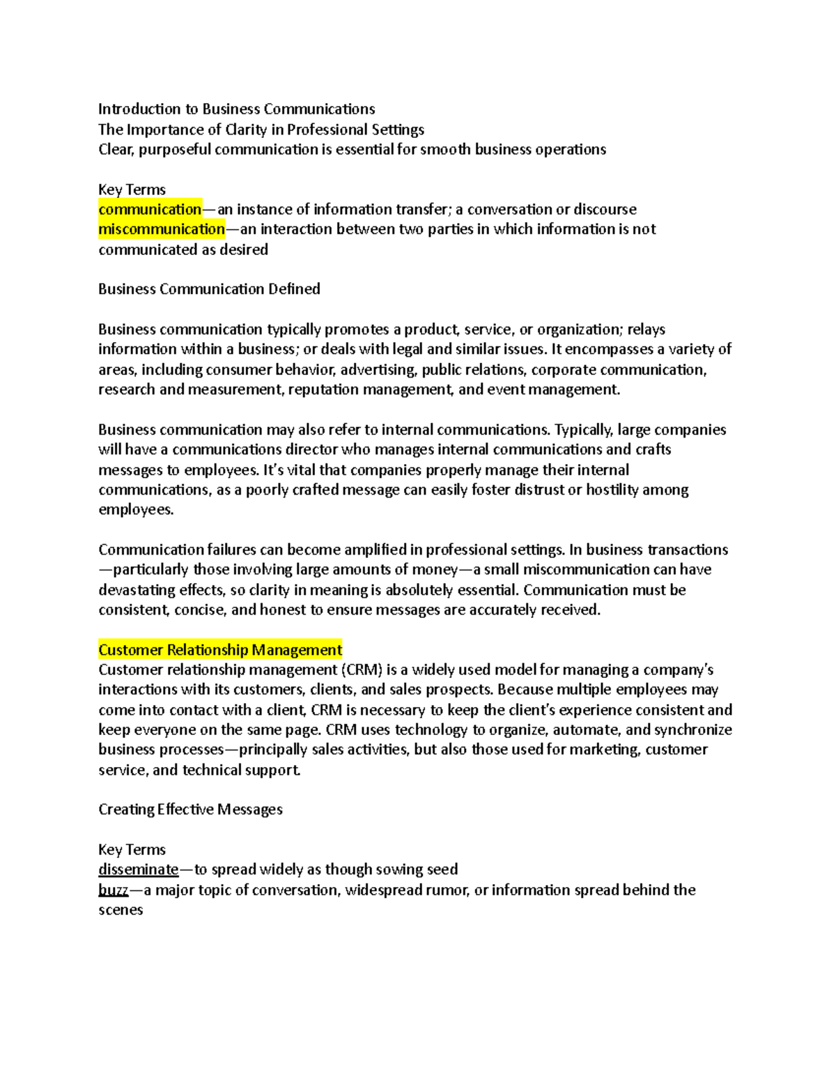 Introduction to Business Communications - It encompasses a variety of ...