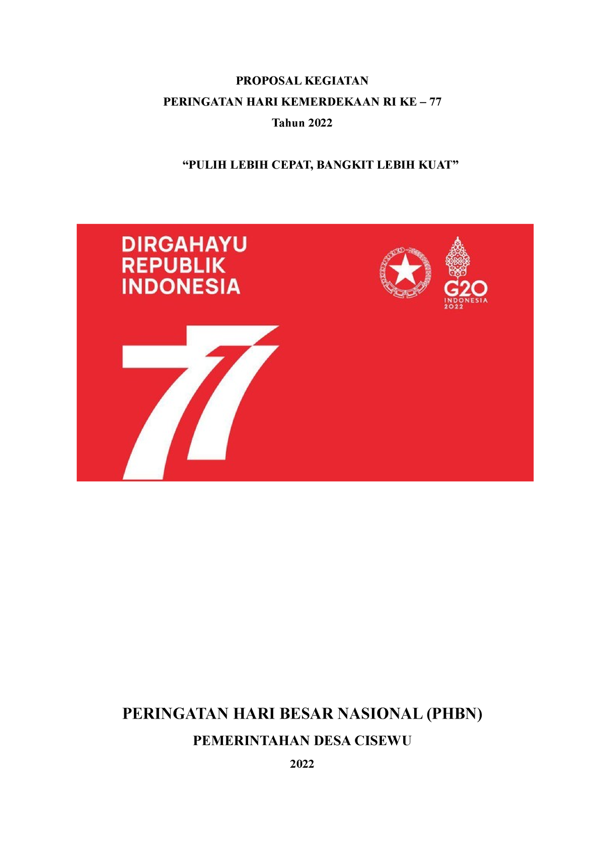 Share Doc Contoh Proposal Kegiatan 17 Agustus 2022 Proposal Kegiatan Peringatan Hari 0783