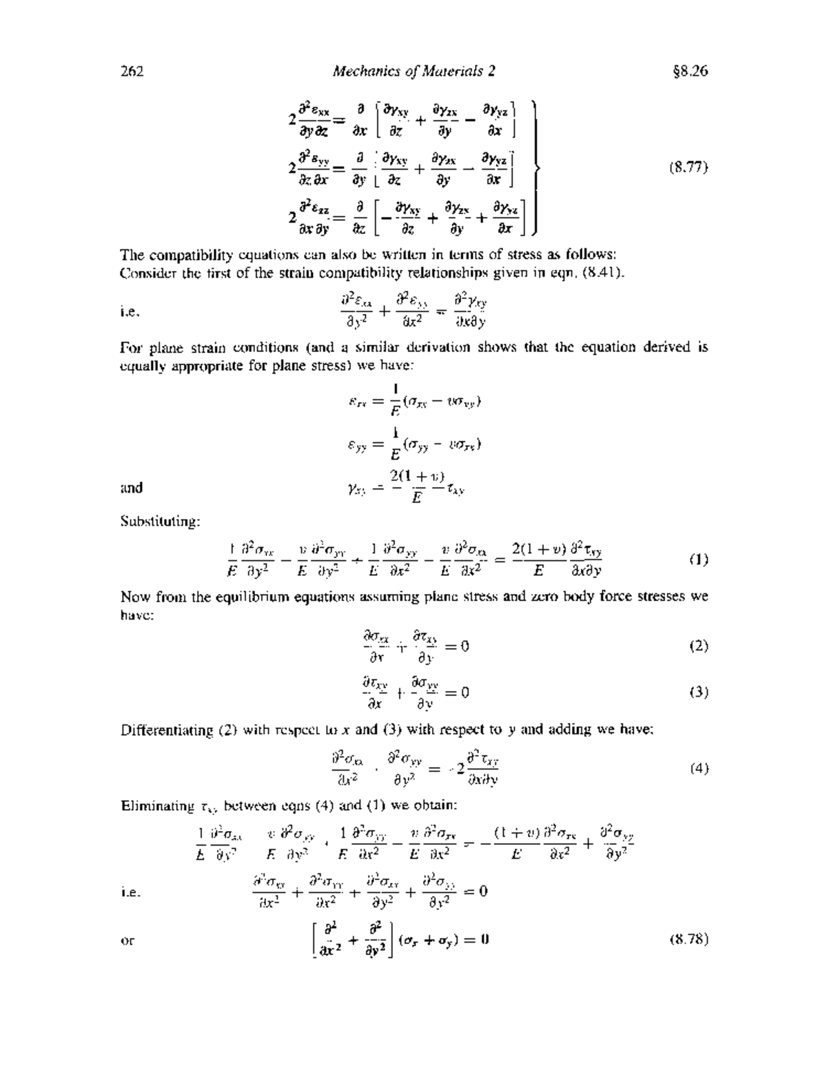 Mechanics of material - 262 zyxwvutsrqMechanics of Materials 2 $8 zy ay ...