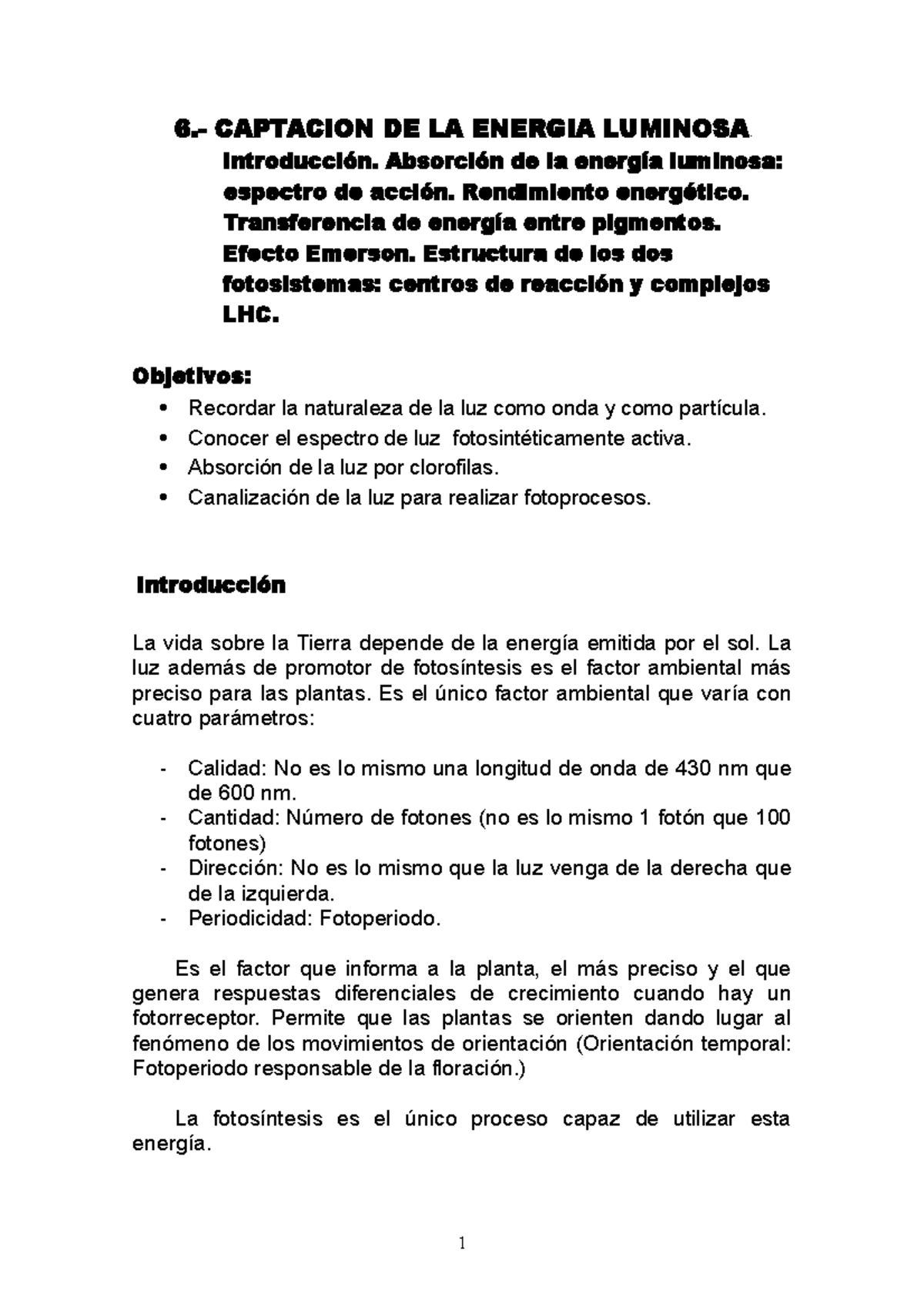 Captacion De La Energia Luminosa Biologia Celular 21153047 Uned Studocu