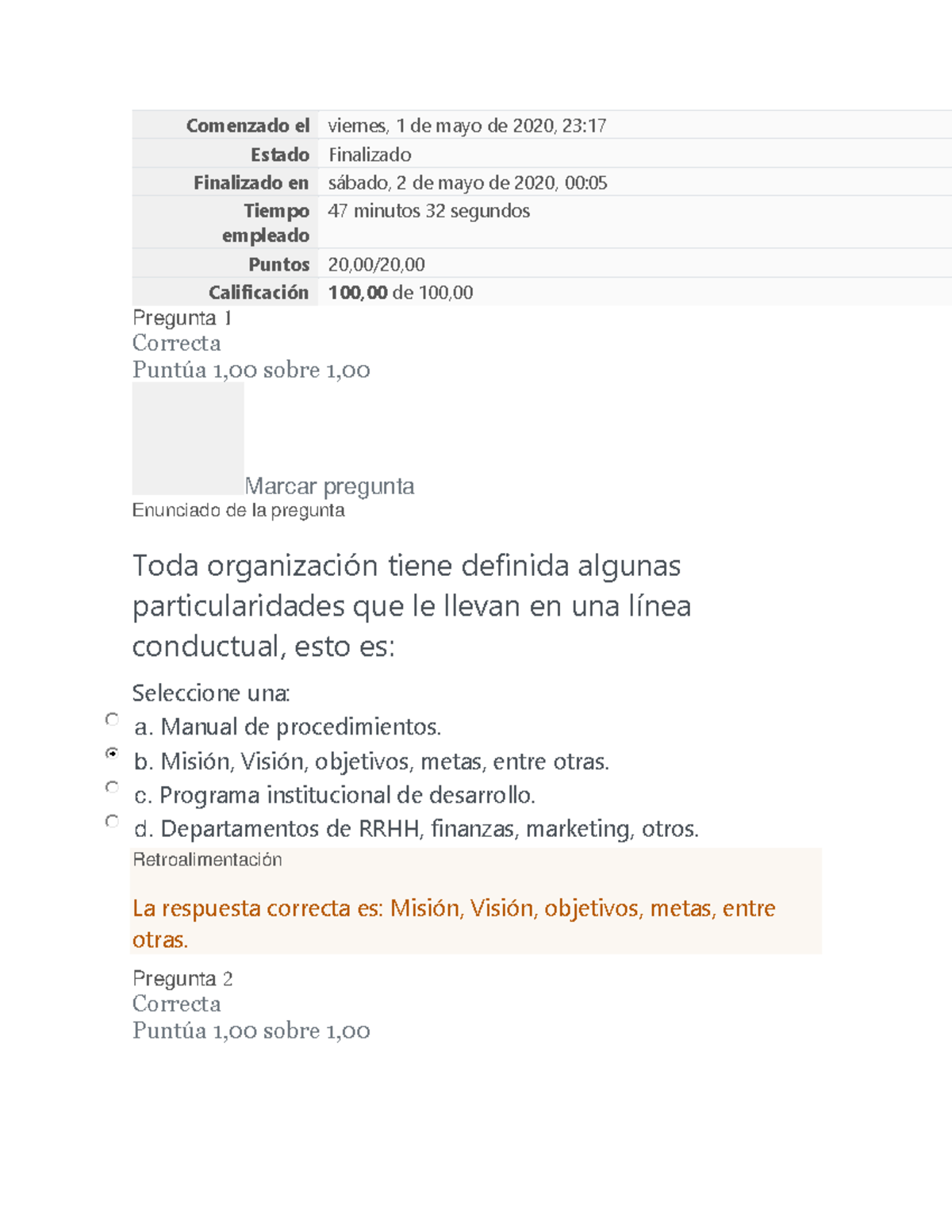 Examen De Gestion De Auditoria Comenzado El Viernes De Mayo De Estado Finalizado