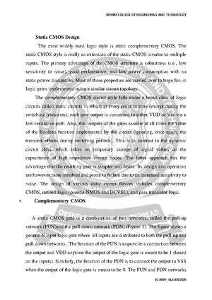 Static design Final AS PER Notes - 1. Static CMOS Design The ...